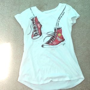 Justice shoes tee